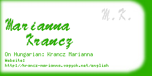 marianna krancz business card